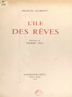 cover image of L'île des rêves